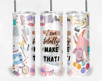 Sublimation Tumbler Design for Crafters/ Makers | 20oz Skinny Tumbler Design | 30oz Tumbler Design | Seamless Sublimation Design PNG