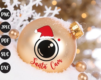 Santa Cam SVG | Elf Watch svg | Elf Cam svg | Reindeer Watch svg | Santa Cam PNG | Santa Cam Ornament svg | Christmas SVG Bundle