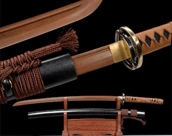 Ipe zen-katana: met hout versmolten iaido-bewegingsartefact van Ipe | Non-Combat Craft met afgeronde rand | Nalevingsklare balanstool