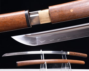 Rosewood Katana Sword Handmade Stick Sword Real Japanese Samurai Sword T10 High Carbon Steel Clay Tempered With Hamon