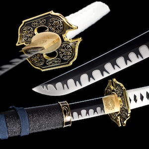 Manufatto Yamato ispirato a Devil May Cry - Katana giapponese in acciaio al manganese da esposizione, pezzo da collezione a tutto codolo per gli appassionati di anime