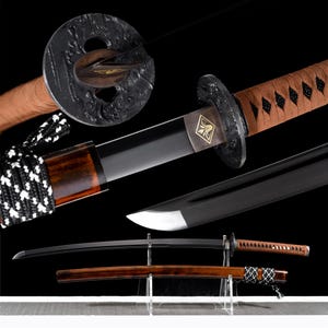 Handgemaakt Japans katanakunstwerk - watergolftsuba-ontwerp - hoog mangaanstalen blad - decoratief verzamelobject