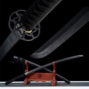 Onyx polymeer katana: met hars doordrenkt Iaido-bewegingsartefact | Zen-meditatie knutselen | Nalevingsklare niet-gevechtsreplica