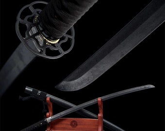 Onyx Polymer Katana - Resin-Infused Iaido Motion Artifact | Zen Meditation Craft | Compliance-Ready Non-Combat Replica