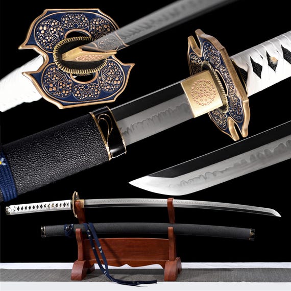 Anime Game Cosplay Display Katana - Devil May Cry Vergil Inspired Replica Prop, Handmade Samurai Art Piece, Artisan Craft