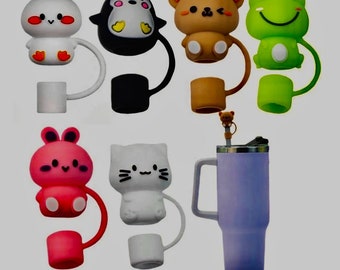 Cute Straw Topper Caps For Tumbler ( 3 Toppers )