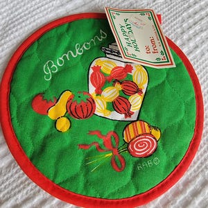 vintage christmas NOS bonbon potholder