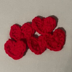 Crochet Hearts (5 count)