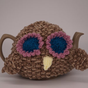 Knitted Owl Tea Pot Cosy, Tea Cozy, Tea Pot Cover, Knit Owl Cosy