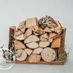 Wichtel Miniatur Feuerholz Holzstoß
