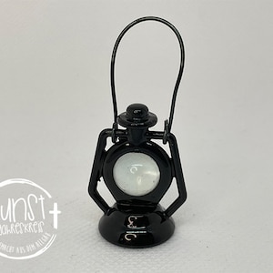 Gnome miniature lantern lamp light black nativity scene accessories