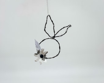 Gnome Easter decoration Easter decoration for gnome door or flowerpot rabbit wire
