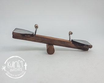 Gnome miniature seesaw for gnomes, fairies or dolls handmade