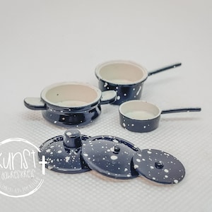 Wichtel Feen Puppen Hexen Miniatur Kochtopf Set 3-teilig