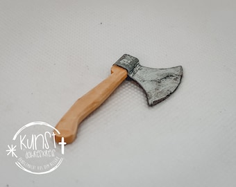 Miniatuur kerststalaccessoires voor kabouters: gereedschap, bijl, hakbijl, groot handgemaakt