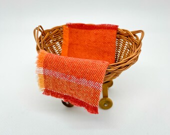 Miniature gnome stroller bassinet doll's pram bed with blanket