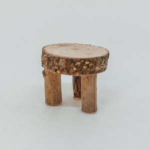 Gnome miniature stool, footstool for gnomes, fairies, witches, nativity accessories