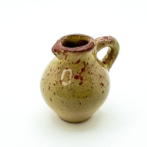 Wichtel Feen Puppen Miniatur Krug/Vase handgemacht aus Ton glasiert Krippenzubehör