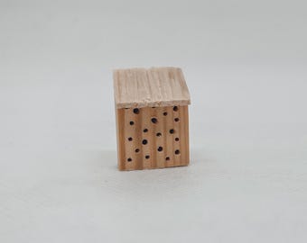 Accessori per presepe in miniatura con gnomi, hotel per api, hotel per api selvatiche, casetta per api fatta a mano