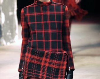 Vintage F/W 2003 Yohji Yamamoto Wool Plaid Runway Bomber Jacket / 1 (XS)