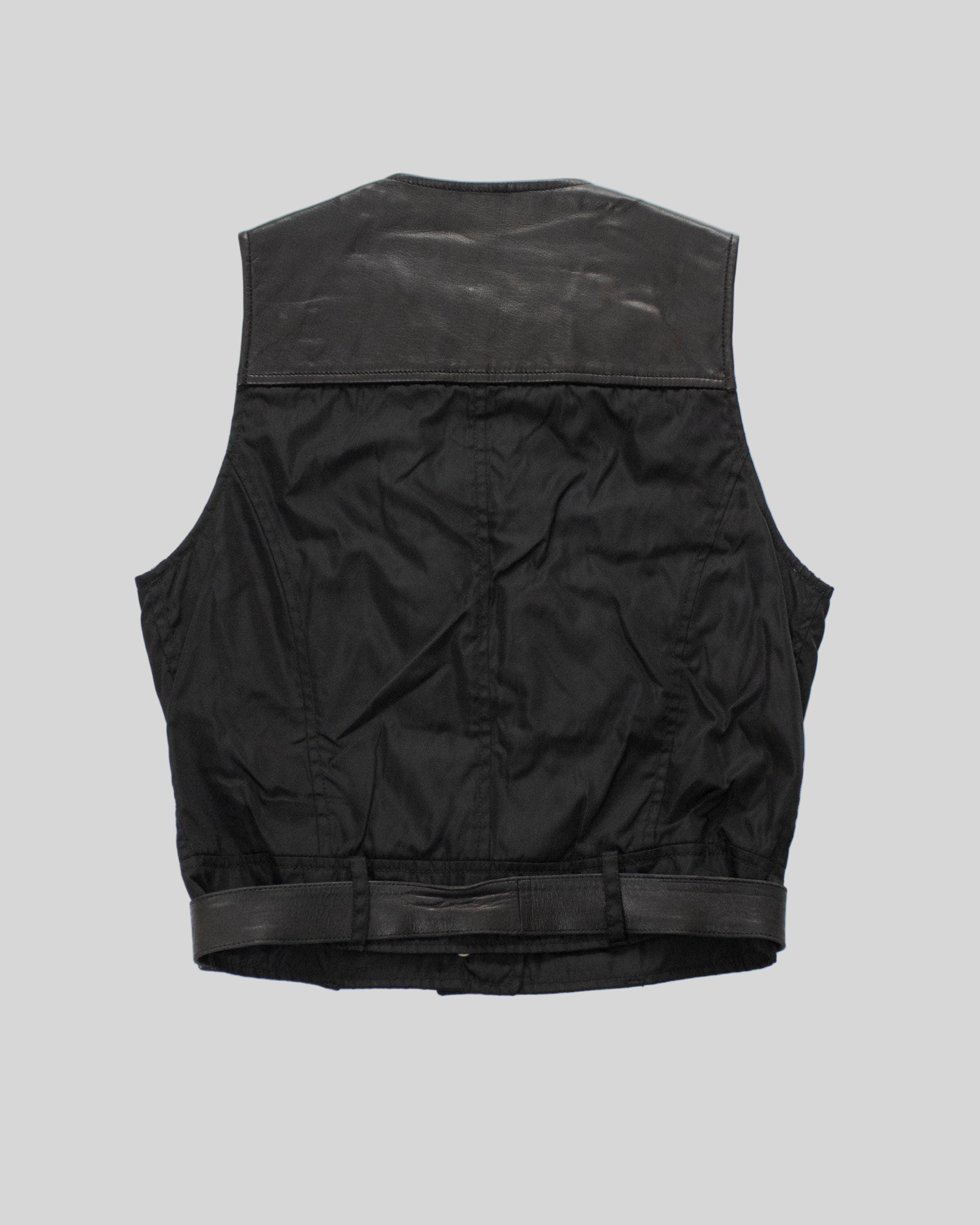 レディース 1994 PRADA nylon leather utility vest