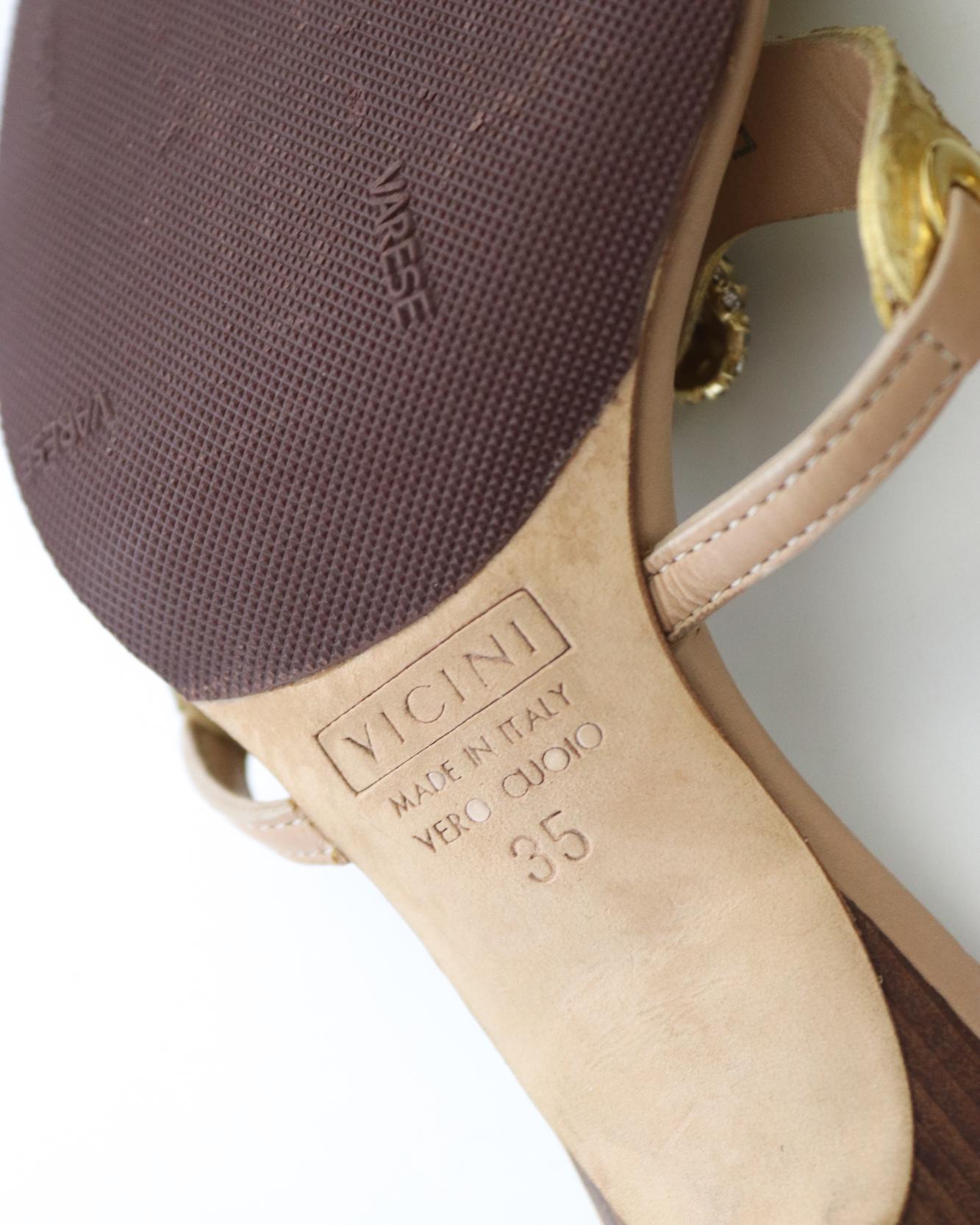 Vintage Vicini Giuseppe Zanotti Bejeweled Turtle Mule Heels/ 35