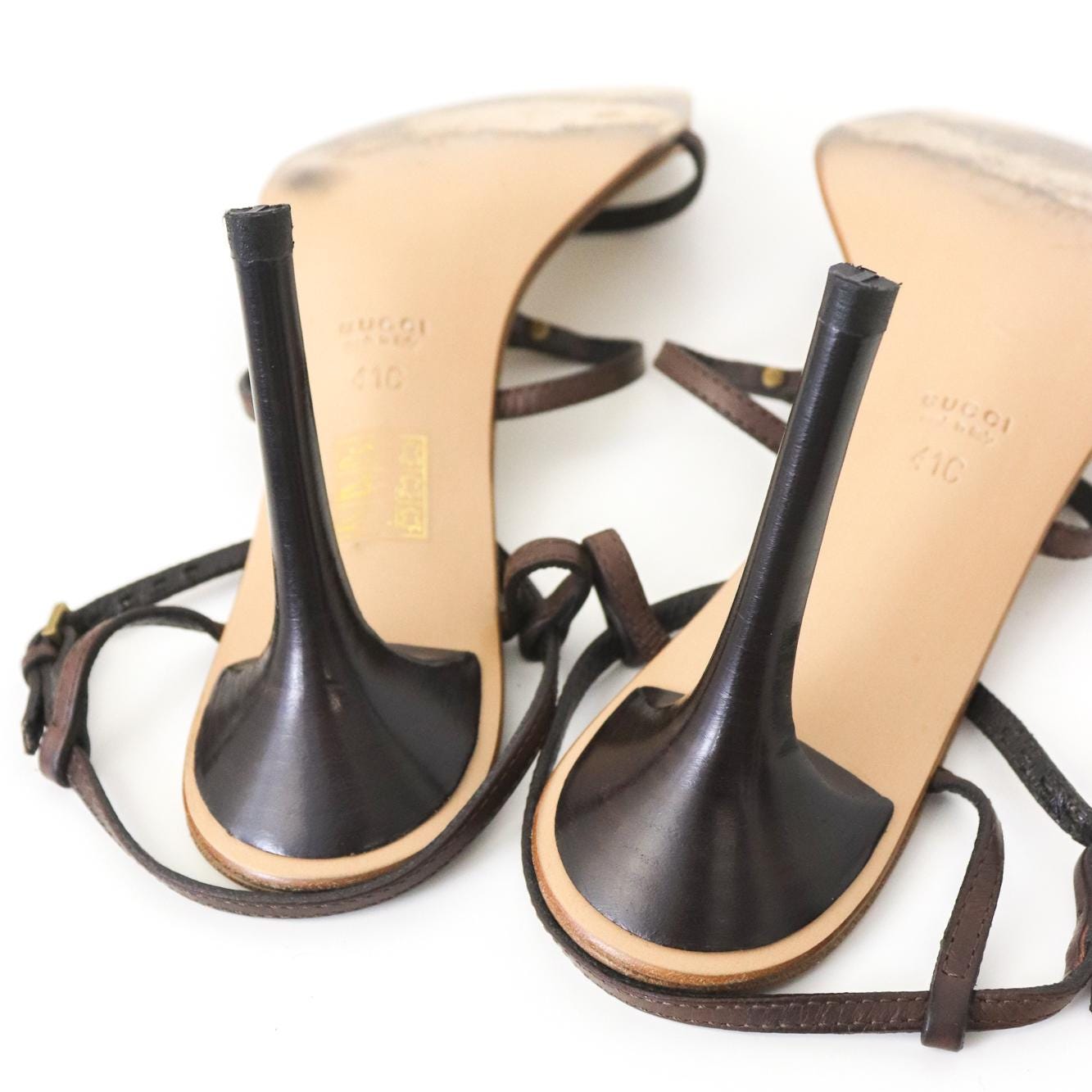 GUCCI BY TOM FORD ホースビット ストラップ サンダル ヒール Vintage Gucci by Tom Ford Leather Sandals Strappy Heels