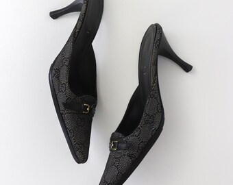 靴 Vintage Gucci Monogram Mules 37 Vintage Gucci by Tom Ford Gray