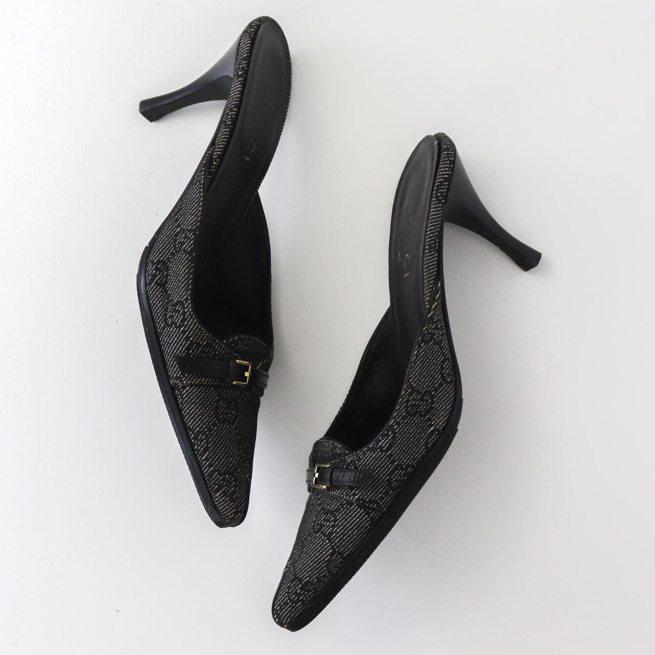 靴 Vintage Gucci Monogram Heels 36 1/2 s-l400.jpg