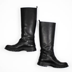 Vintage Prada 2004 Black Lug Sole Boots Bella Hadid / 36.5 (US 6.5) image 6