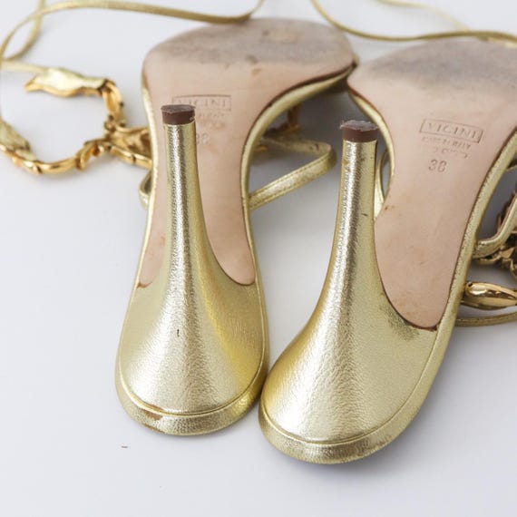 vicini フラット　バレエシューズ　Giuseppe Zanotti Vintage Vicini Giuseppe Zanotti Crystal Embellished Lizard