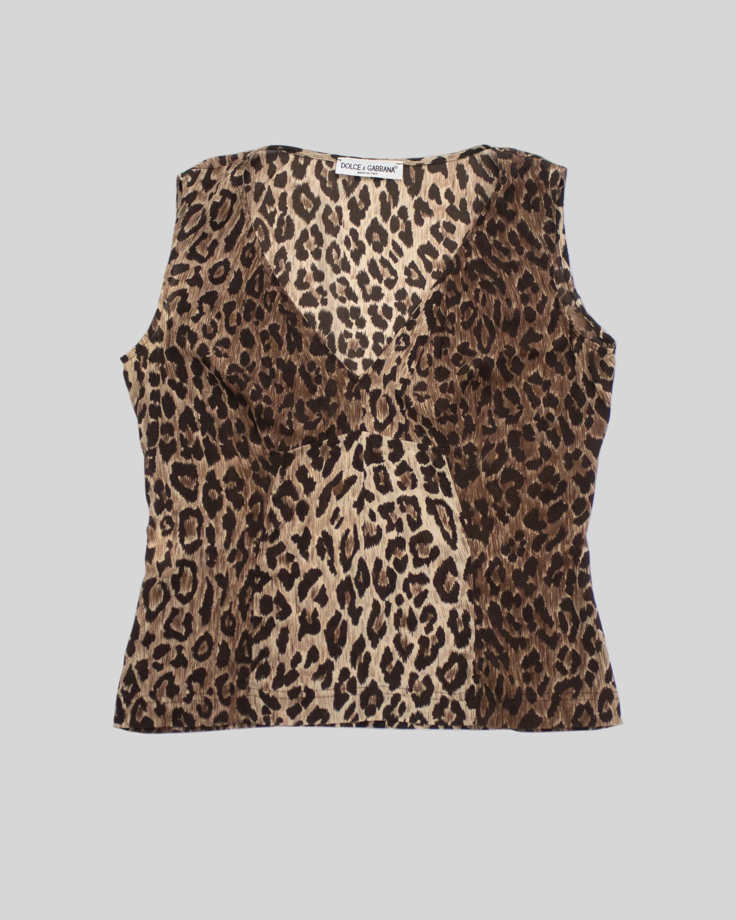vintage italy製 Dolce&Gabbana leopard top Vintage S/S 1997