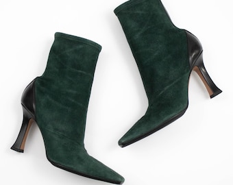 Botas Madame de ante verde de Celine by Phoebe Philo Otoño/Invierno 2018 / 36 (37)