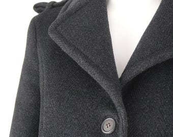 Vintage F/W 1996 Prada Wool Gray Coat Runway 90s Minimalist
