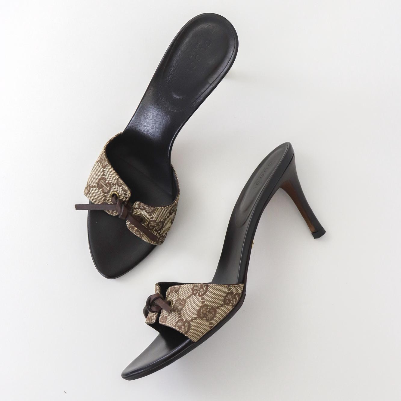 靴 Gucci Beige bow GG mules グッチ レディースシューズ/靴 | GUCCI® JP