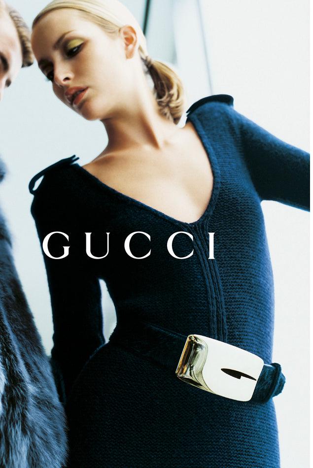小物 FW1996 GUCCI by Tom ford l belt Tom Ford for Gucci FW 1996 Oversized Black Leather Gold