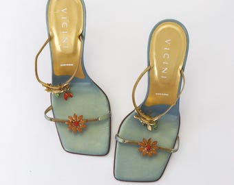 Vintage Vicini Giuseppe Zanotti希少品 Vintage Vicini Giuseppe Zanotti Crystal Embellished Lizard