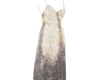 Vestido vintage de Roberto Cavalli con estampado animal de escamas de pez, primavera/verano 1999 / S