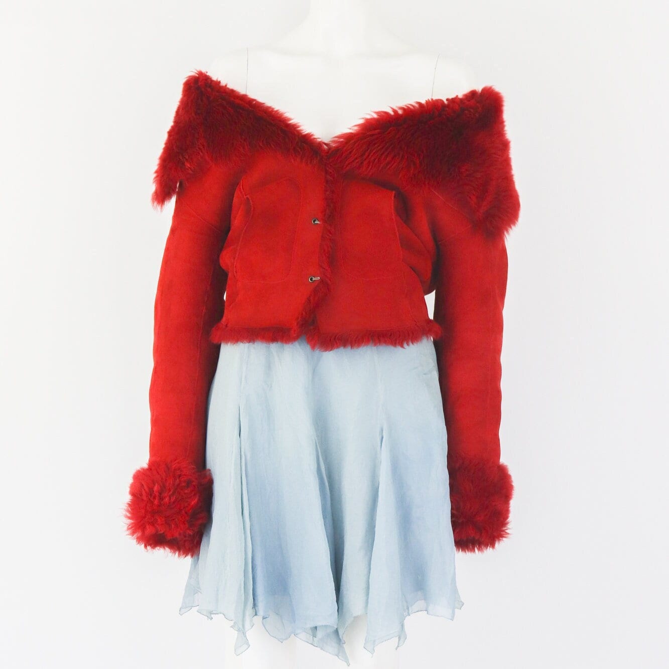 PLEIN SUDプレインスッド レザー毛皮ジャケット フランス製 PLEIN SUDプレインスッド レザー毛皮ジャケット フランス製