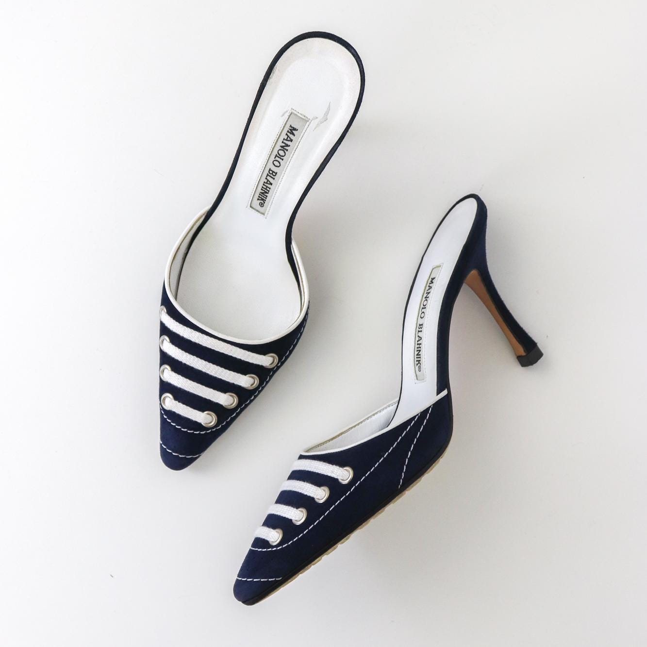 MANOLO BLAHNIK ハンシギ　36 MANOLO BLAHNIK マノロブラニク ハンギシ 36 1/2 ラインストーン