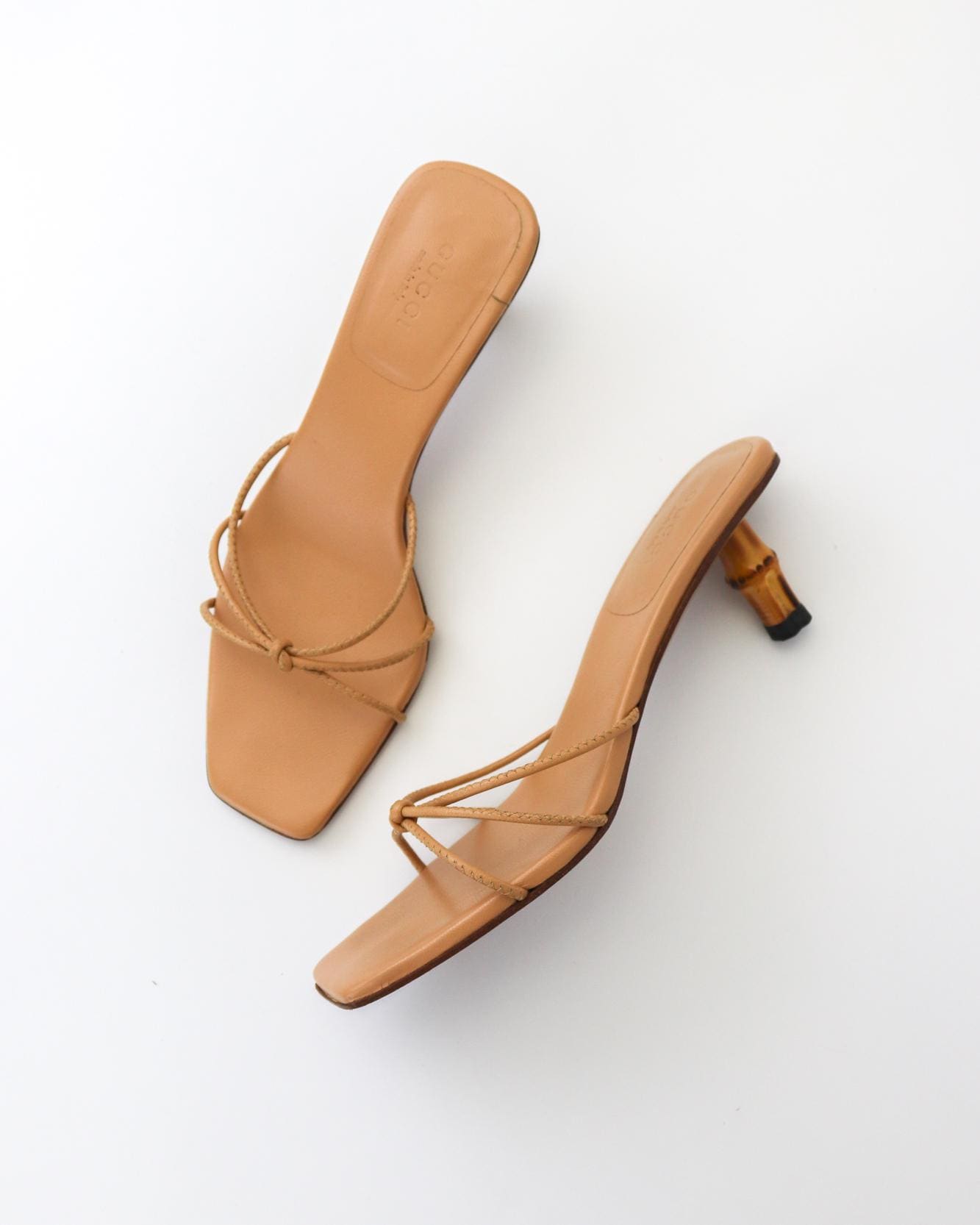 靴 Vintage Gucci Bamboo Heel Sandals 36 1/2 Gucci by Tom Ford Bamboo Sandal Heels Vintage Gucci archive