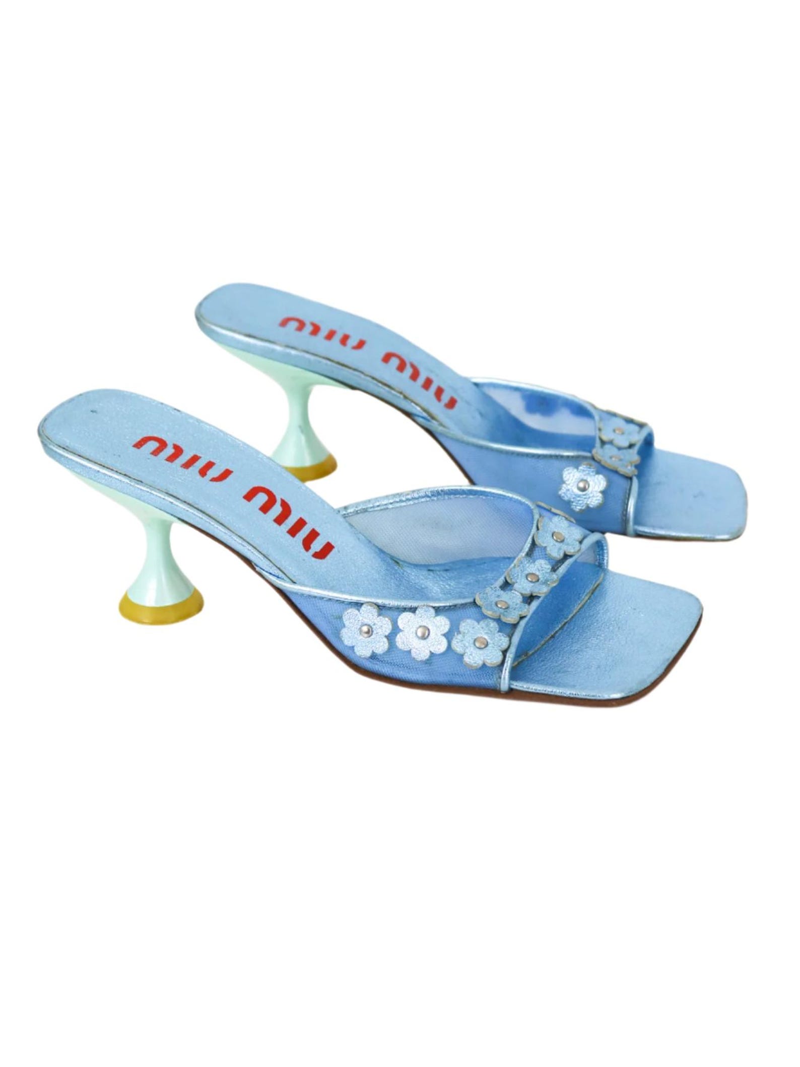Miu Miu FW1999 Black Leather Mules
