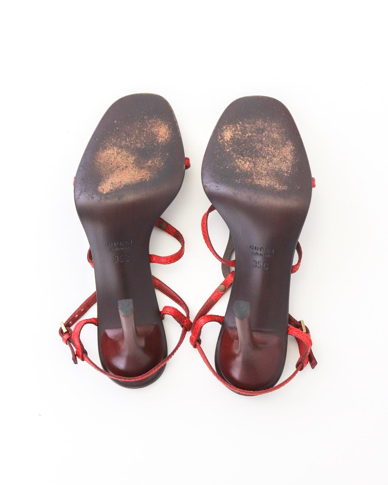 ヴィンテージ グッチ バイ トム フォード レッド レプタイルレザー