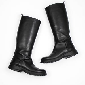 Vintage Prada 2004 Black Lug Sole Boots Bella Hadid / 36.5 (US 6.5) image 2