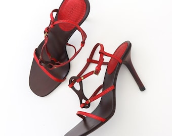 Vintage Vicini Giuseppe Zanotti Leather Sandals Scorpion