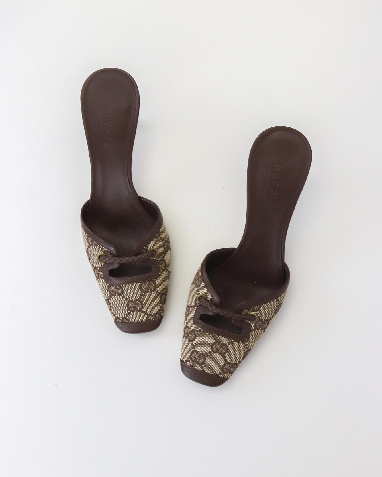 靴 Vintage Gucci Monogram Heels 36 1/2 Gucci vintage monogram heels - Gem