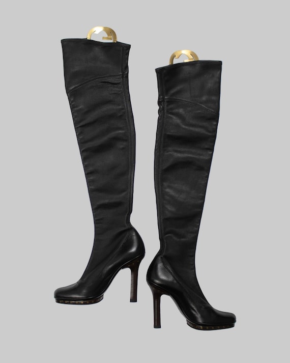 Vintage F/W 2003 Gucci by Tom Ford Black Thigh High Boots