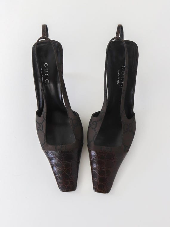 GUCCI BY TOM FORD 1998 ハラコ スリングバック パンプス GUCCI BY TOM FORD 1998 ハラコ スリングバック パンプス - メルカリ