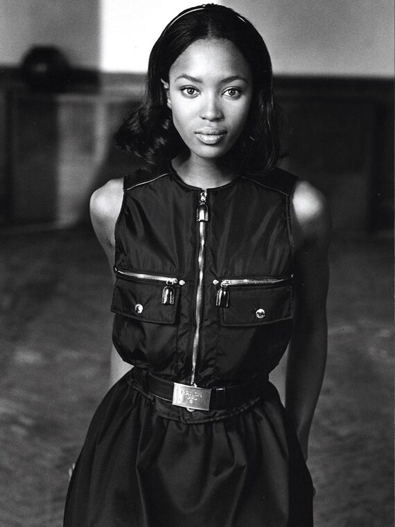 Vintage F/W 1994 Prada Leather Nylon Runway Cropped Belted Vest