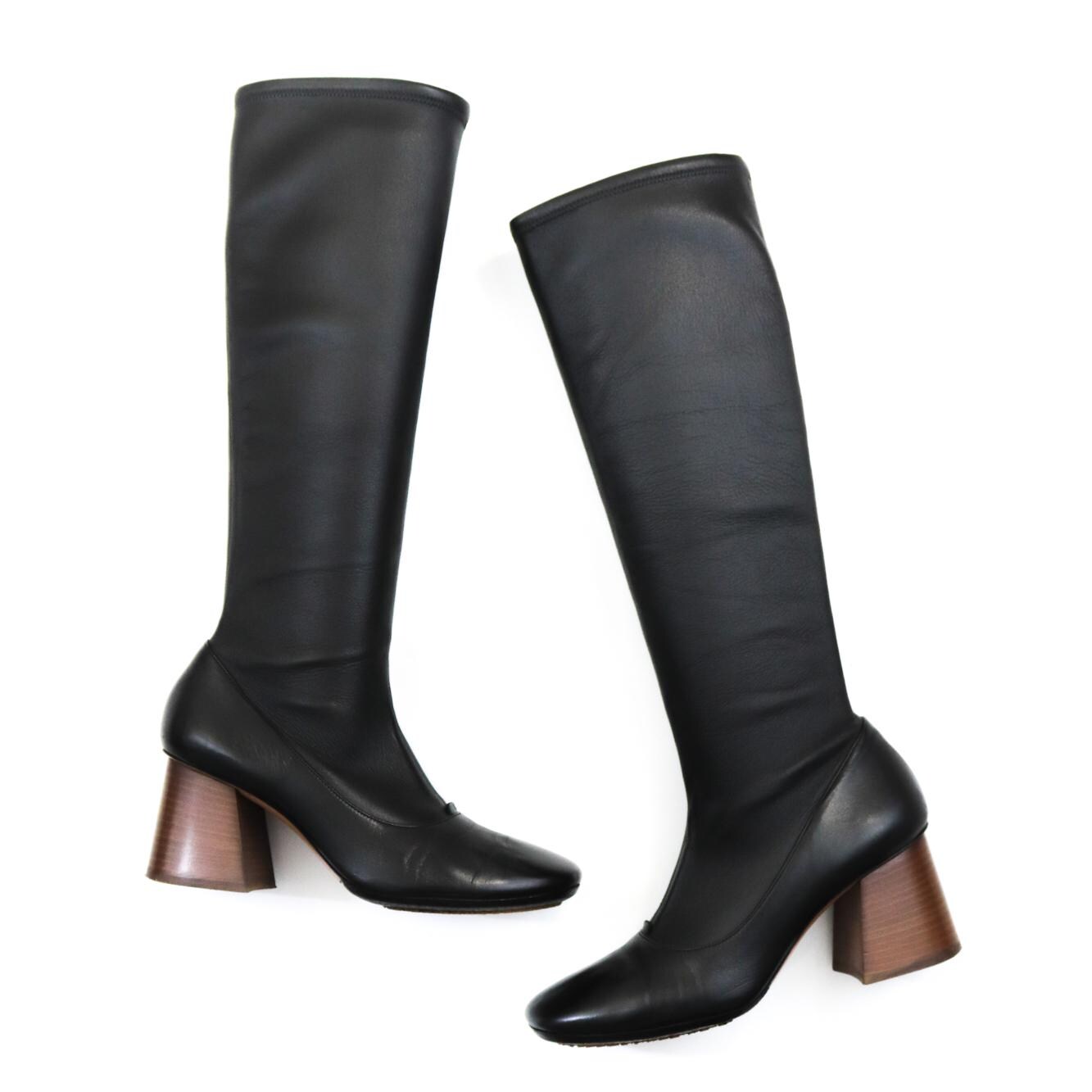 CELINE セリーヌ by Phoebe Philo レザーポケットロングジレベスト 26F613020 ネイビー 36 CELINE セリーヌ by Phoebe Philo レザーポケットロングジレベスト